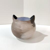 Kitty Cat Small Planter Pot, 3D Printed Cat Head Planter Bowl