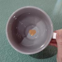 Ceramic Kitty Cat Face 16 Ounce Oversized Coffee Tea Mug with Gold Heart