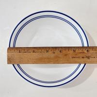 Corelle Classic Cafe Blue Cereal Salad Soup Bowl, Blue Stripe Rim Bowl