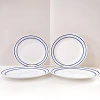 Vintage Corelle Classic Cafe Blue Dinner Plates, Set of 4