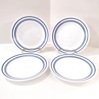 Vintage Corelle Classic Cafe Blue Bread Appetizer Snack Plates, Set of 4