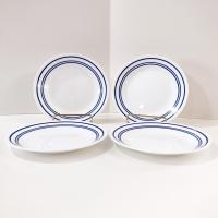 Vintage Corelle Classic Cafe Blue Bread Appetizer Snack Plates, Set of 4