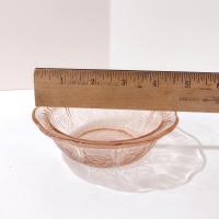 Vintage Jeanette Glass Cherry Blossom Pink Dessert Fruit Bowls, Set of 4, Pink Depression Glass Bowls