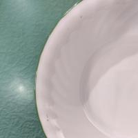 Corelle Chutney Green Rimmed Swirl Cereal Salad Soup Bowls, Set of Four