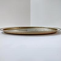 Vintage Currier and Ives Clipper Ship Red Jacket Oval Metal Serving Tray, Sunshine Biscuits Collectible Tray