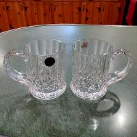 Vintage NEW Cristal D'Arques Durand Chantilly Taille Beaugency 24% Lead Crystal Coffee Beer Mugs, Set of Two