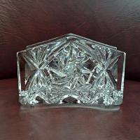 Vintage Crystal Pinwheel Pineapple Napkin Holder, Letter Holder Organizer