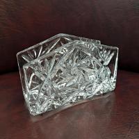 Vintage Crystal Pinwheel Pineapple Napkin Holder, Letter Holder Organizer