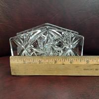 Vintage Crystal Pinwheel Pineapple Napkin Holder, Letter Holder Organizer