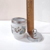 Royal Worcester Lavinia Porcelain Egg Coddler, Ceramic Floral Storage Jar with Lid