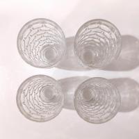 Vintage Federal Glass Colonial Iridescent 12 Ounce Flat Tumblers, Set of Four