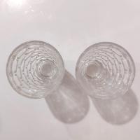 Vintage Federal Glass Colonial Iridescent 12 Ounce Flat Tumblers, Set of Two