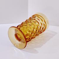 Vintage Colony Whitehall Amber Footed Iced Tea Glass, Indiana Glass MCM Glassware