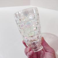 Vintage Federal Glass Colonial Iridescent 12 Ounce Flat Tumblers, Set of Two