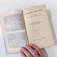 Antique Cooking For Two Book by Janet M. Hill, 1909 First Edition, Vintage Cook Book