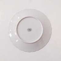 Vintage Andrea by Sadek Corona Salad Dessert Plate, Floral 7.5" Gold Trimmed Plate