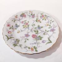 Vintage Andrea by Sadek Corona Salad Dessert Plate, Floral 7.5" Gold Trimmed Plate
