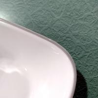 Corelle Blushing Rose Adlyn Square Cereal Salad Bowls, Set of Three, White Bowls with Gray Rims