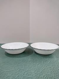 Corelle Callaway Ivy Green Rimmed Swirl Cereal Salad Soup Bowls, Set of Two