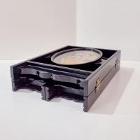 Vintage Chinese Cork Carving Folding 3 Panel Tabletop Diorama, 1970s Asian Art Screen