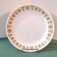Vintage Corelle Butterfly Gold Dinner Plates, Set of Two, 10.25 Inch Corning Corelle Plates