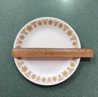 Vintage Corelle Butterfly Gold Dinner Plates, Set of Two, 10.25 Inch Corning Corelle Plates