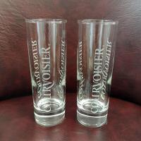 Vintage Courvoisier Glasses, Set of Two, Cordial Glasses, Cognac Glasses, Collectible Logo Glasses Made in Spain