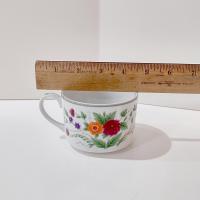 Vintage Mikasa Couture Collection Flat Tea Cups, Set of Three, Pink Blue Purple Floral Mugs