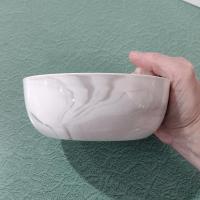 Vintage Artisinal Kitchen Supply Coupe Marble Gray Porcelain Soup Cereal Bowls, Set of 3