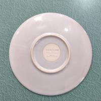 Vintage Colin Cowie Lotus Leaf Ceramic 9 Inch Salad Plates, Set of 5, 1970's J.C. Penney Dinnerware
