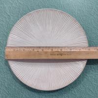 Vintage Colin Cowie Lotus Leaf Ceramic 9 Inch Salad Plates, Set of 5, 1970's J.C. Penney Dinnerware