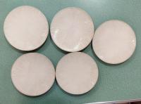 Vintage Colin Cowie Lotus Leaf Ceramic 9 Inch Salad Plates, Set of 5, 1970's J.C. Penney Dinnerware