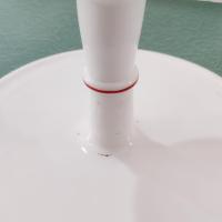 Antique Milk Glass 9 Inch Pedestal Cake Plate, Challinor Taylor Floral Design Cake Stand, Pastry Dessert Display Plate
