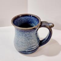 Vintage Blue Crab Ceramic Coffee Tea Mug, Hand Crafted Pottery, Cancer Zodiac Mug