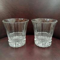 Vintage Cristal D'Arques Victoria Double Old Fashioned Glasses, Set of Two with Six Available, Crystal Lowball Whiskey Glasses