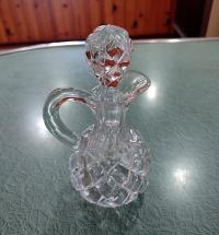Antique Pressed Glass Cruet with Stopper Westmoreland 420 by Gillinder and Sons, Circa 1890