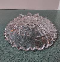 Vintage Pressed Glass Footed Bowl, EAPG Glass Dish
