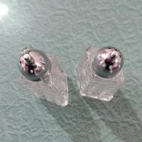 Vintage Cut Glass Diamond Shaped Salt and Pepper Shaker Set