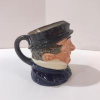 Vintage Royal Doulton Toby Mug Small Captain Cuttle Ceramic Creamer Pitcher, Charles Dickens Dombey and Son Character, Pen/Pencil Holder