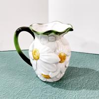 Vintage Teleflora Daisy Ceramic Pitcher Vase