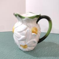 Vintage Teleflora Daisy Ceramic Pitcher Vase