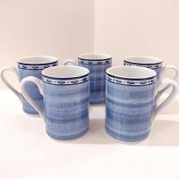 Vintage Dansk Bistro Cafe Belgian Blue Coffee Tea Mug, Multiples Available