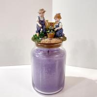 Vintage HOMCO Home Interiors Denim Days #12077 Wonder of Spring Candle Topper, Resin Jar Candle Decoration