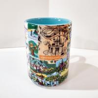 Vintage Disney Parks Magic Kingdom Attractions Map Ceramic Coffee Tea Mug