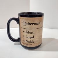 Doberman Dog Ceramic Oversized Coffee Tea Mug