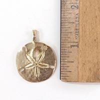 Vintage Gold Plated Sand Dollar Pendant Charm