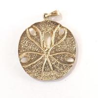 Vintage Gold Plated Sand Dollar Pendant Charm