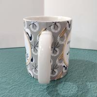 Vintage 1950's Style Graphic Woman with Donut Coffee Mug, Funny Donut Saying Oversized Mug, Fitness Donut in my Mouth