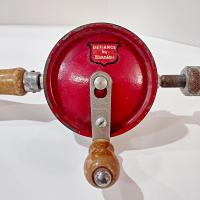 Vintage Stanley Defiance 1220 Hand Drill with Bit, 1930's Hand Tool