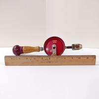 Vintage Stanley Defiance 1220 Hand Drill with Bit, 1930's Hand Tool